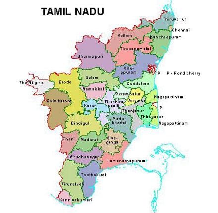 карта на Chennai Tamil Nadu