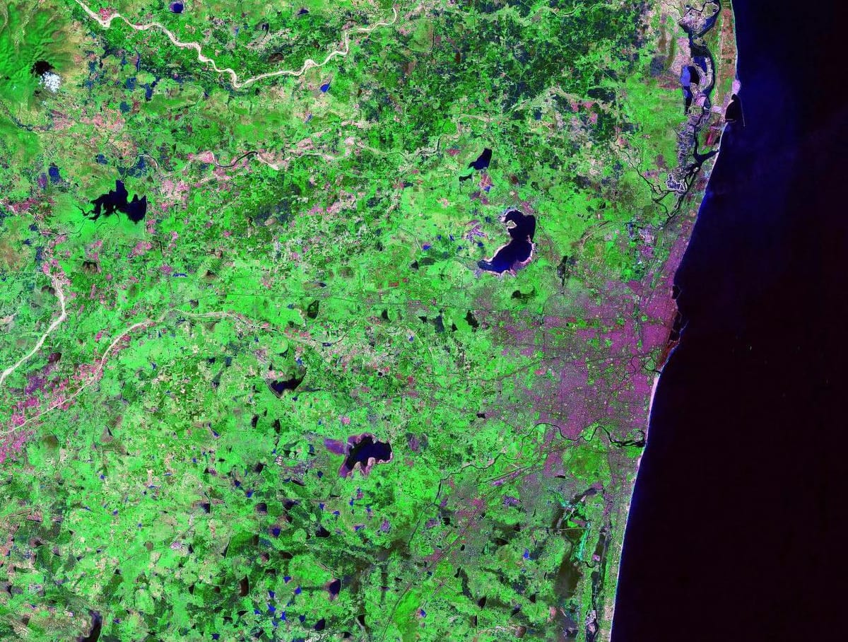 сателитска мапа на Chennai