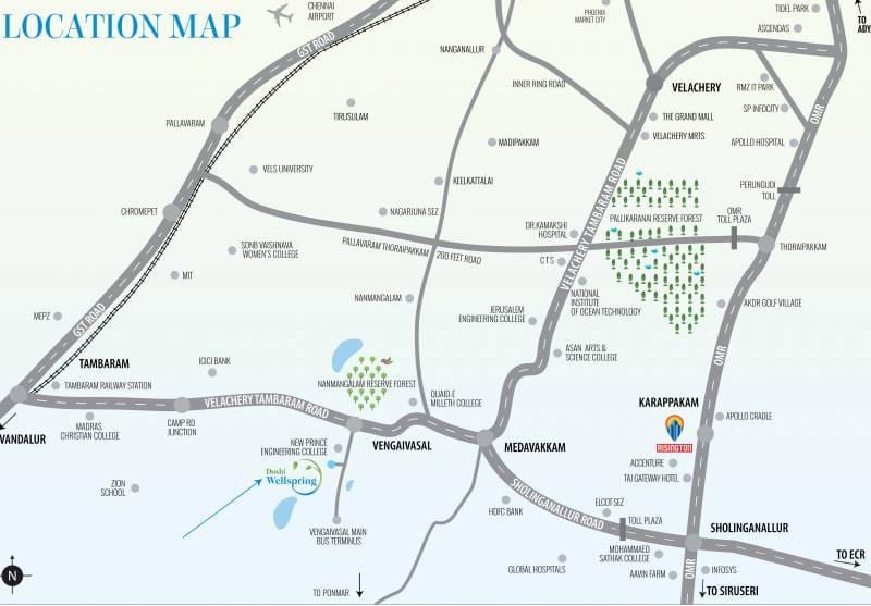Medavakkam Chennai мапа
