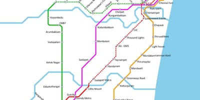 Карта на Chennai ана Nagar