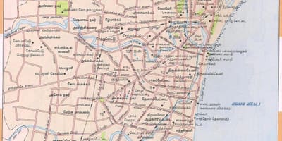 Маршрутата на мапата на Chennai