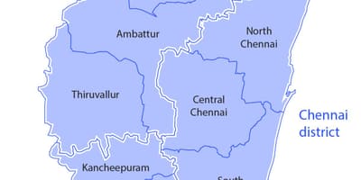 Chennai ограничување на мапата