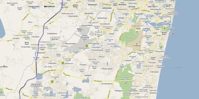 Маршрутата на мапата Chennai