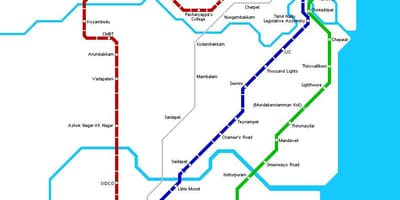 Chennai метро станици мапа