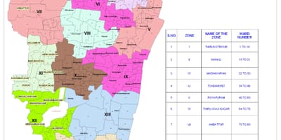 Chennai corporation одделение мапа