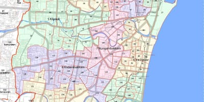 Поголема Chennai corporation мапа